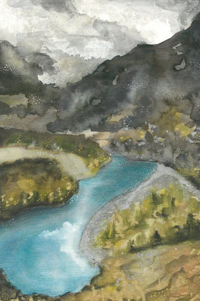 Blue Lake In Mountains