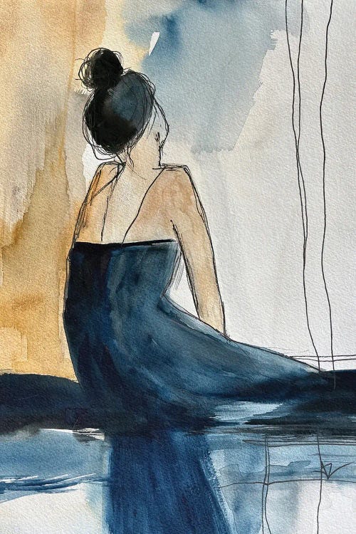 Blue Silence by Ana Ozz wall art