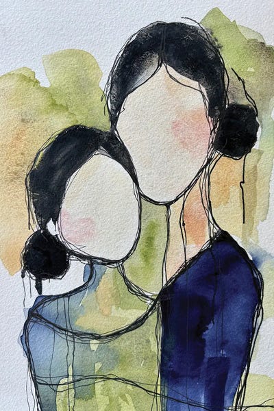 Mother And Child by Ana Ozz framed wall art