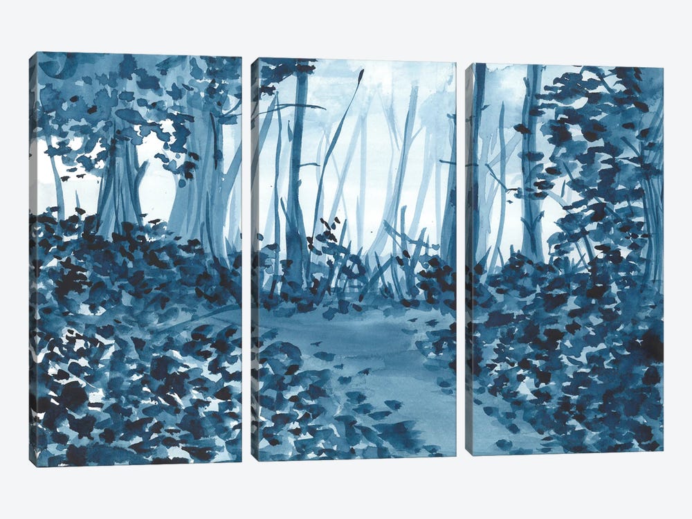 Blue Nature by Ana Ozz 3-piece Art Print