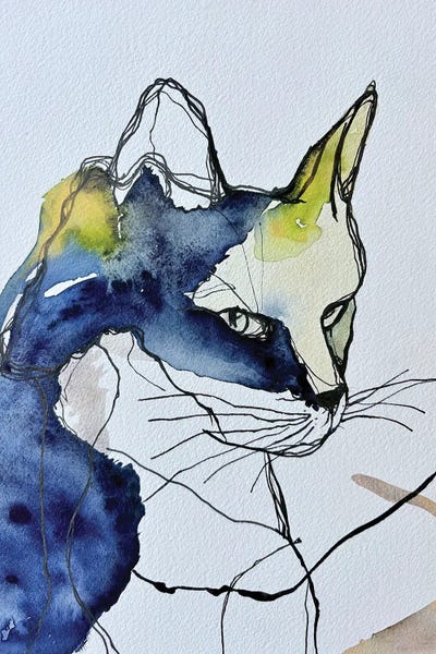 Cat Whispers by Ana Ozz art print