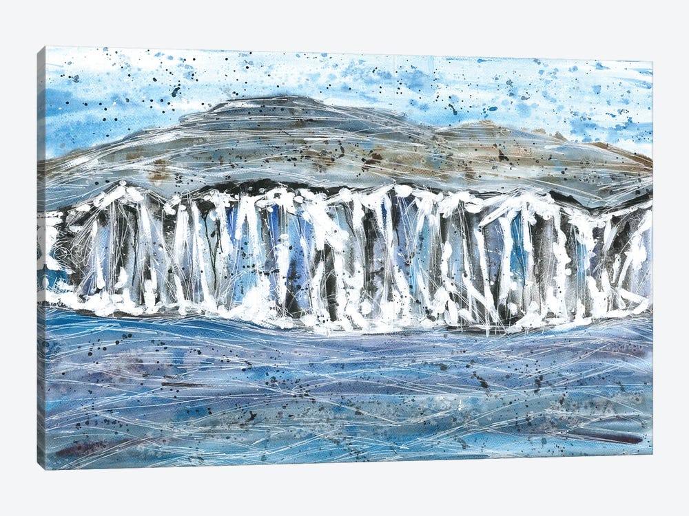 Blue Ocean Coast Watercolor by Ana Ozz 1-piece Art Print