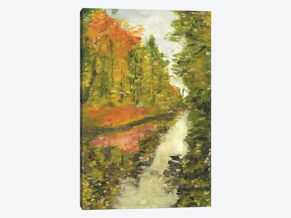 Autumn Watercolor Landscape by Ana Ozz 1-piece Canvas Wall Art