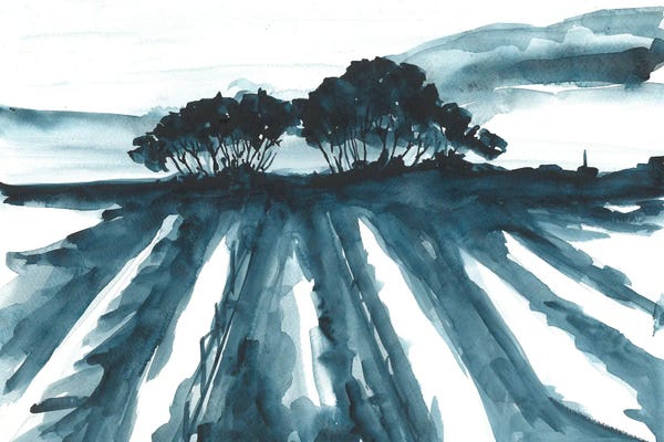 Subtle Landscapes: Blue Field by Ana Ozz