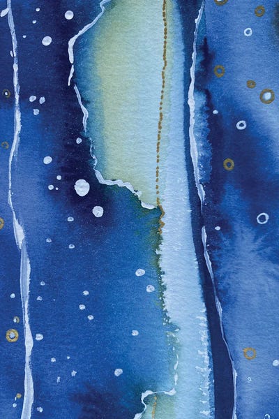 Ana Ozz: Blue Abstract Painting by Ana Ozz