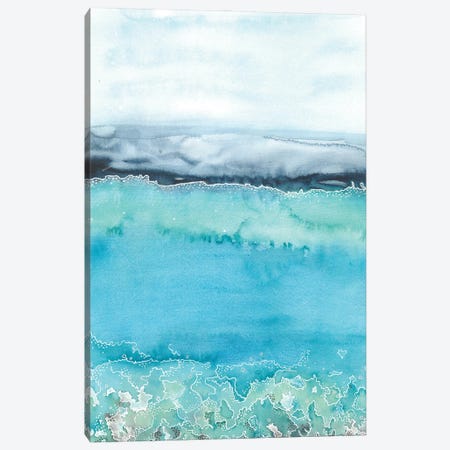 Light Blue Water Painting Canvas Print #AOZ44} by Ana Ozz Canvas Art