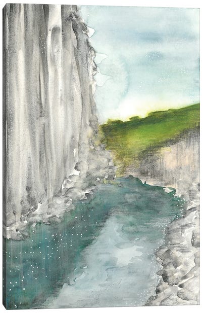 Blue Lake In Mountains II Canvas Art Print - Ana Ozz