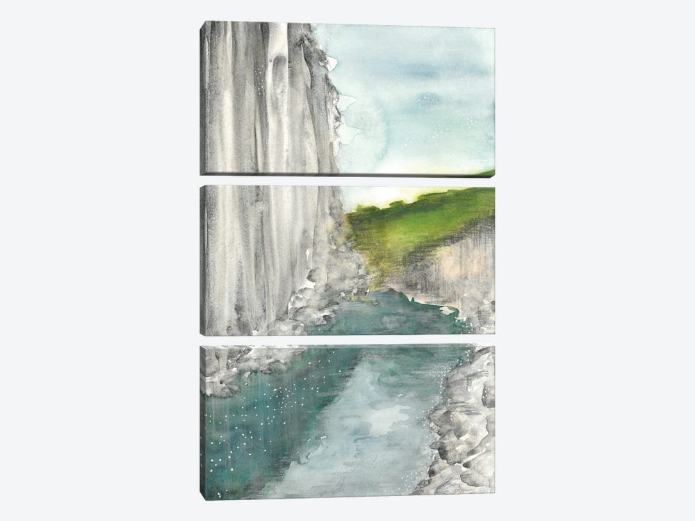 Blue Lake In Mountains II by Ana Ozz 3-piece Canvas Art