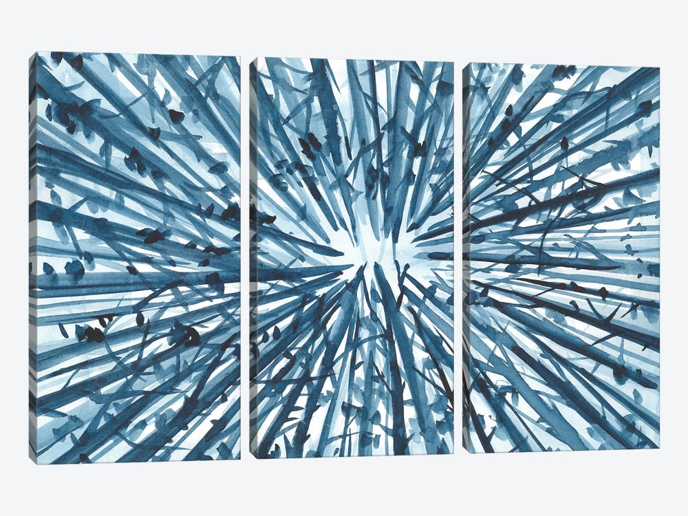 Blue Sunny Watercolor by Ana Ozz 3-piece Art Print