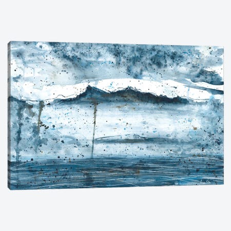 Blue Ocean Waves Abstraction Canvas Print #AOZ57} by Ana Ozz Canvas Art Print