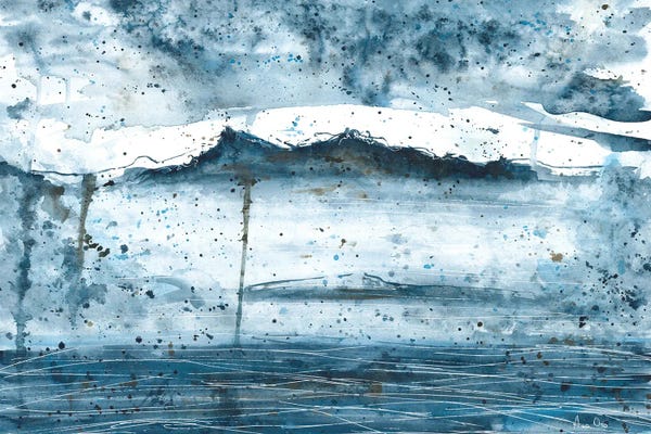 Ana Ozz: Blue Ocean Waves Abstraction by Ana Ozz