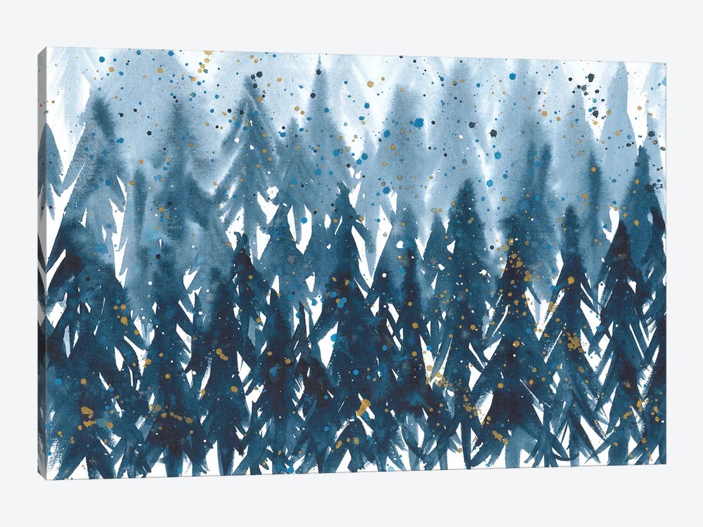 Blue Forest Abstraction by Ana Ozz 1-piece Canvas Artwork