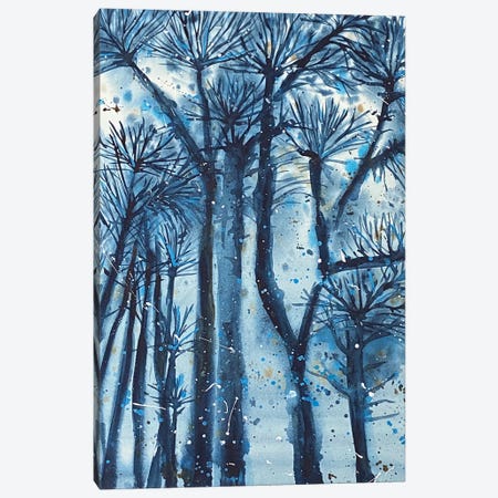 Blue Landscape, High Inspirational Trees Canvas Print #AOZ66} by Ana Ozz Canvas Art