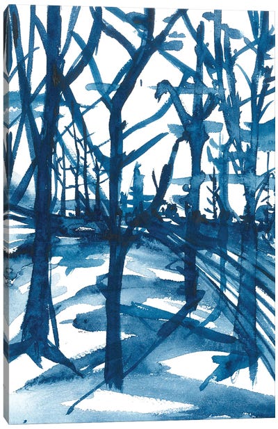 Calm Morning Forest Canvas Art Print - Ana Ozz
