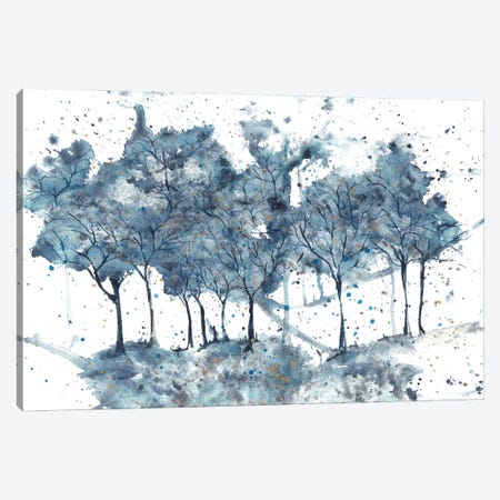 Blue Abstract Trees In A Field Canvas Print #AOZ70} by Ana Ozz Canvas Artwork