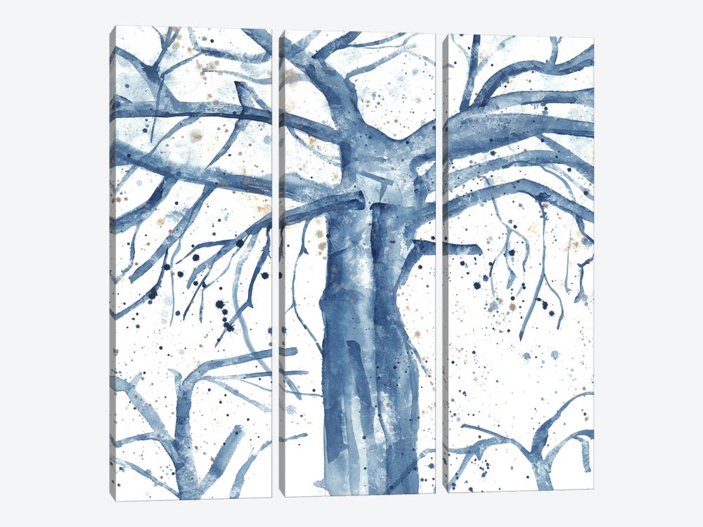 Blue Abstract Tree by Ana Ozz 3-piece Canvas Art