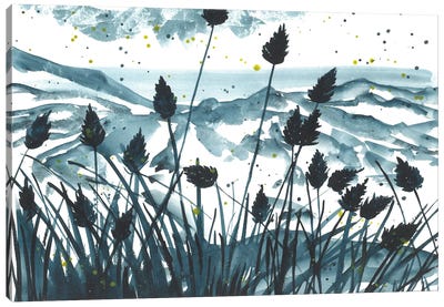 Mountain Blue Landscape Canvas Art Print - Ana Ozz