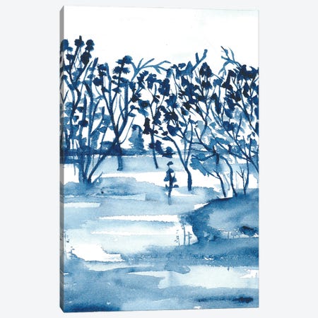 Watercolor Light Blue Canvas Print #AOZ8} by Ana Ozz Canvas Wall Art