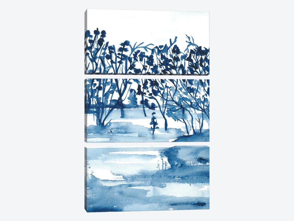 Watercolor Light Blue by Ana Ozz 3-piece Canvas Print