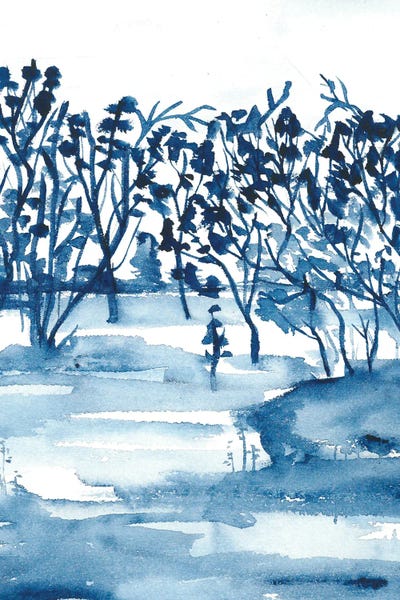 Subtle Landscapes: Watercolor Light Blue by Ana Ozz