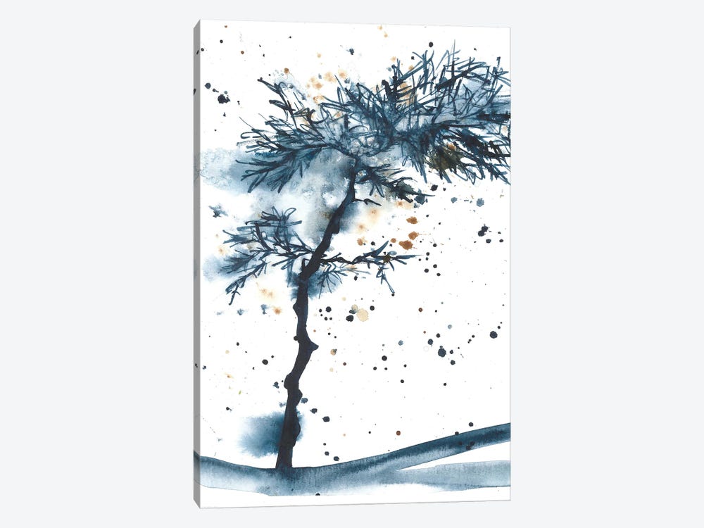 Abstrac Blue Tree, Watercolor Landscape by Ana Ozz 1-piece Art Print