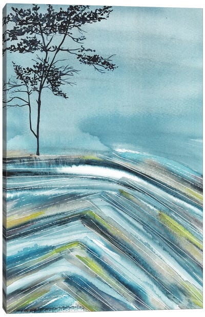 Beautiful Abstract Tree Landscape Canvas Art Print - Ana Ozz