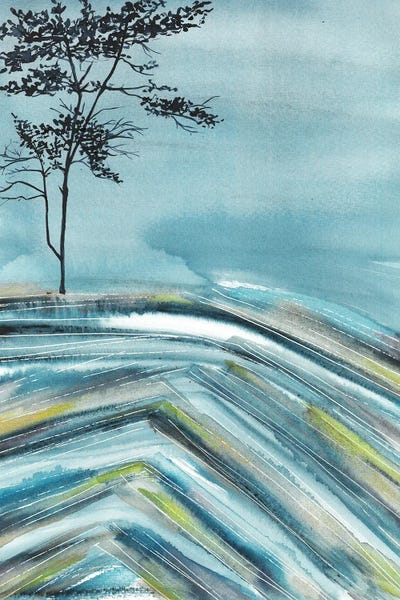 Ana Ozz: Beautiful Abstract Tree Landscape by Ana Ozz