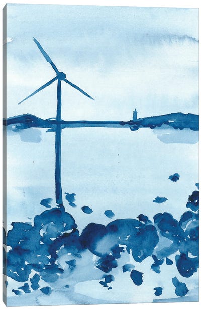 Wind Power Canvas Art Print - Watermill & Windmill Art