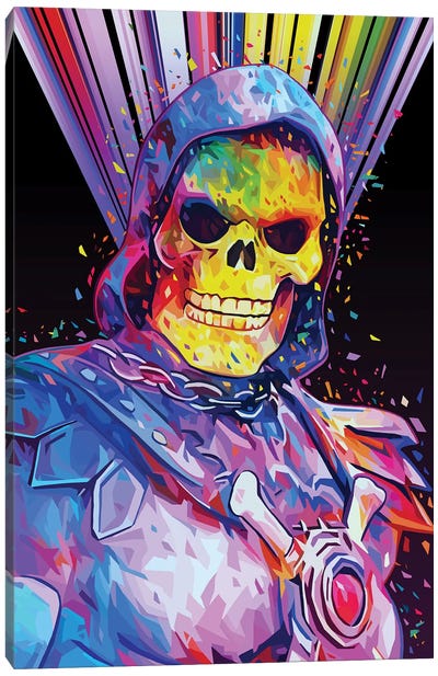 Skeletor Canvas Art Print - Animated & Comic Strip Character Art