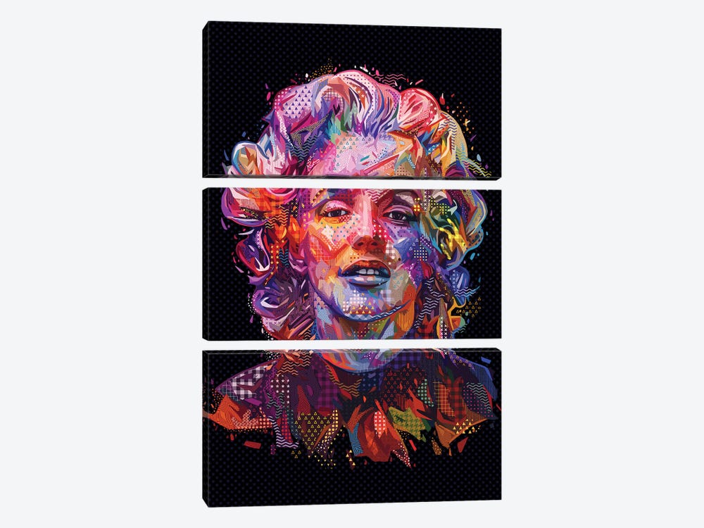Marilyn 2018 by Alessandro Pautasso 3-piece Canvas Print