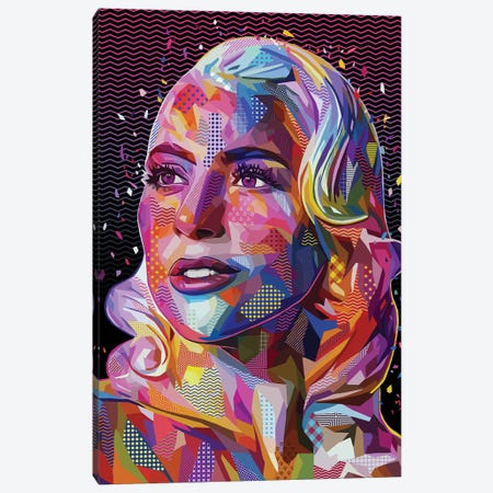 Lady Gaga Pop Canvas Print #APA69} by Alessandro Pautasso Canvas Print