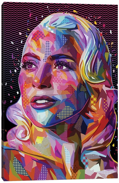 Lady Gaga Pop Canvas Art Print - Alessandro Pautasso