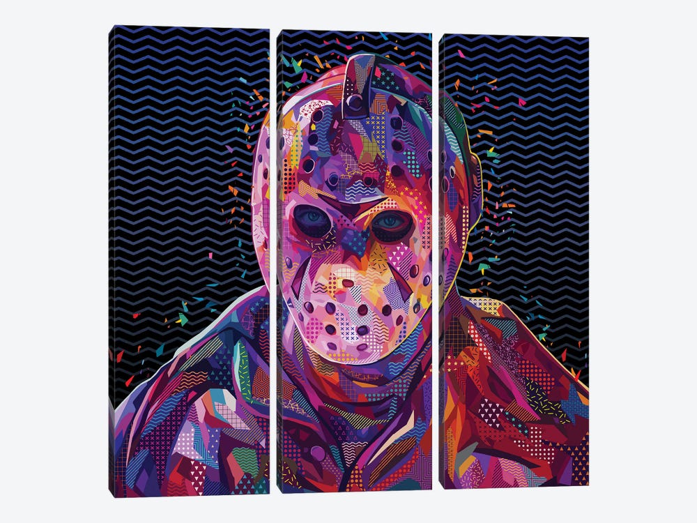 Jason Pop - Friday The 13th by Alessandro Pautasso 3-piece Canvas Wall Art