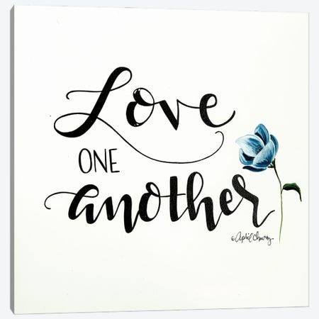 Love One Another   Canvas Print #APC20} by April Chavez Art Print
