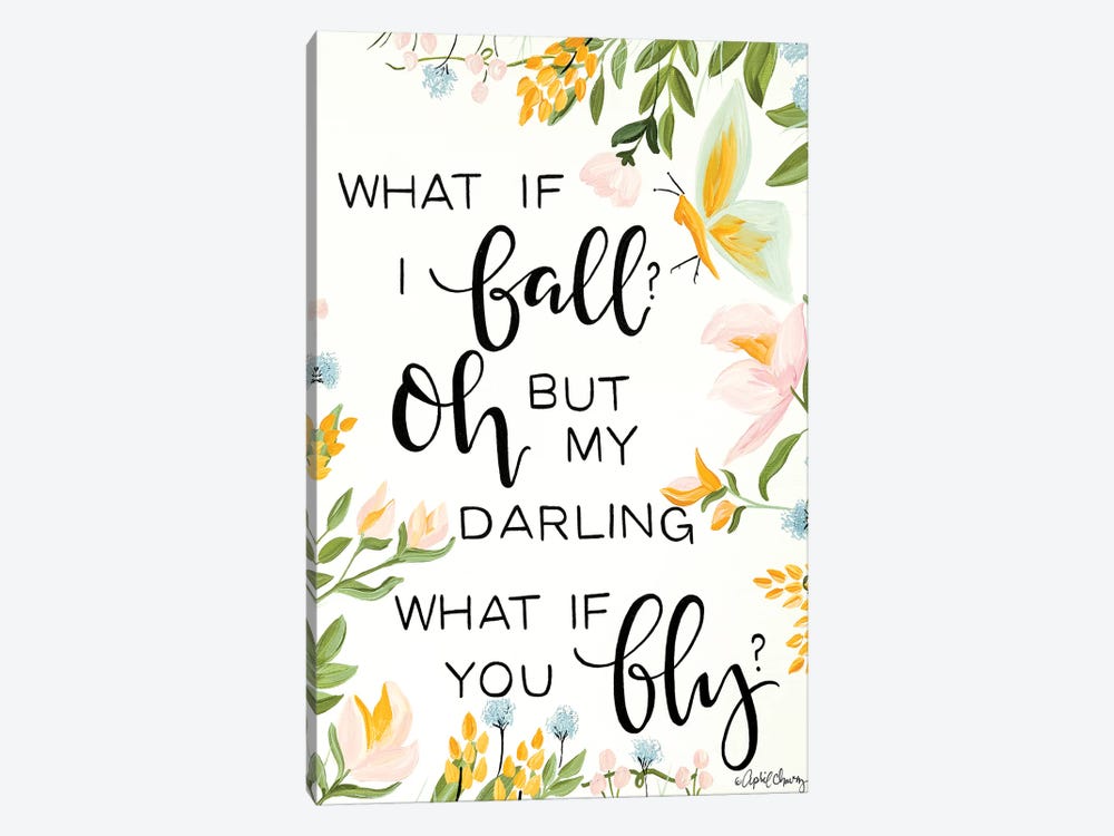 What If I Fall by April Chavez 1-piece Canvas Wall Art