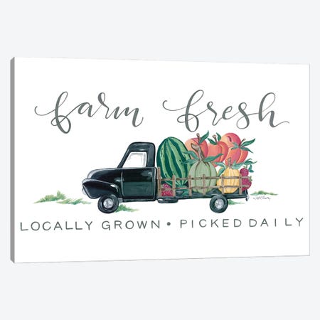 Farm Fresh Produce Truck Canvas Print #APC40} by April Chavez Art Print