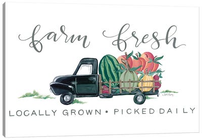 Farm Fresh Produce Truck Canvas Art Print