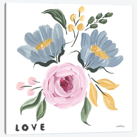 Love & Flowers Canvas Print #APC48} by April Chavez Canvas Art Print