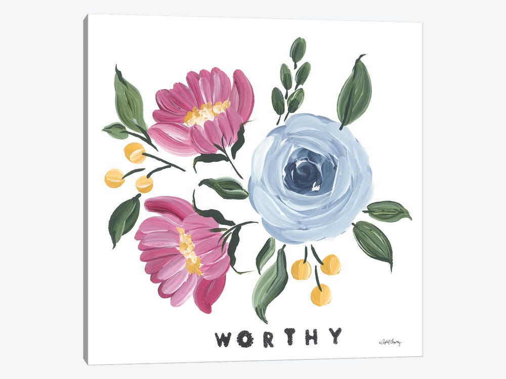 You Are Worthy by April Chavez 1-piece Canvas Art Print