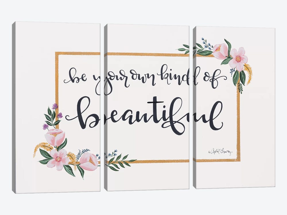 Be Your Own Kind of Beautiful by April Chavez 3-piece Canvas Wall Art