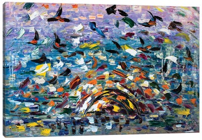 Wings In The Twilight Canvas Art Print - Antonino Puliafico