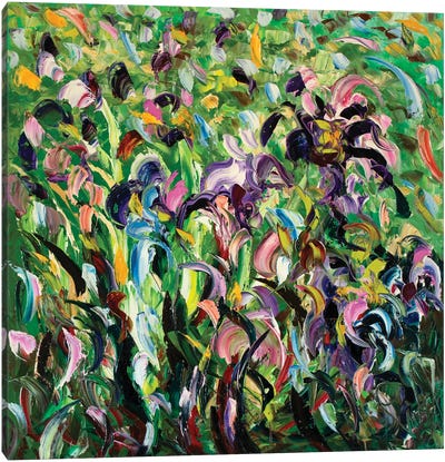 Iris With Grass Canvas Art Print - Antonino Puliafico