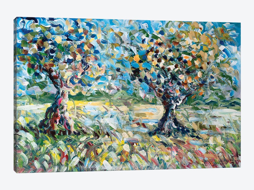 Two Cherry Trees by Antonino Puliafico 1-piece Canvas Artwork