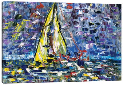 Reflections Of Sailing Canvas Art Print - Boating & Sailing Art