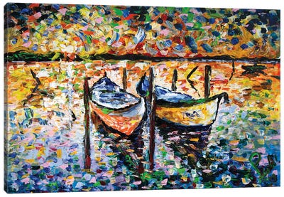 The Pair Of Boats Canvas Art Print - Antonino Puliafico