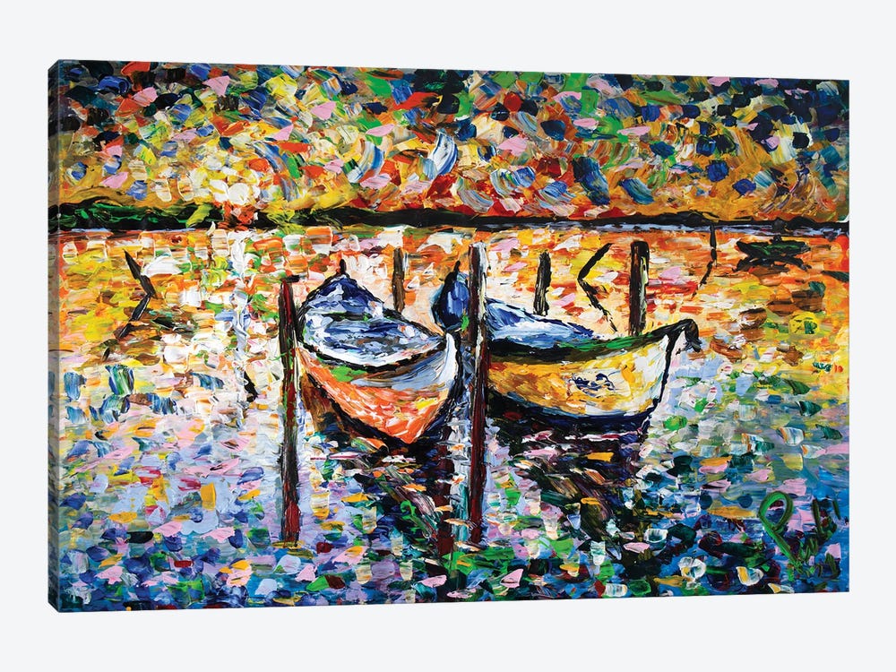 The Pair Of Boats by Antonino Puliafico 1-piece Canvas Artwork