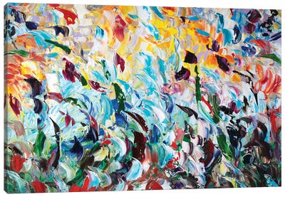 Broken Wave Canvas Art Print - Similar to Jackson Pollock
