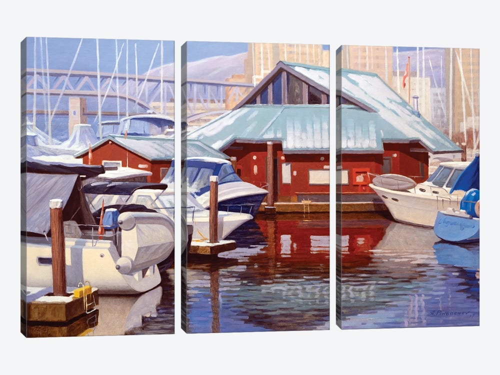 Dock by Andrey Pingachev 3-piece Canvas Art Print