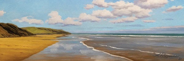 Andrey Pingachev: Sunny Day On The Ocean by Andrey Pingachev