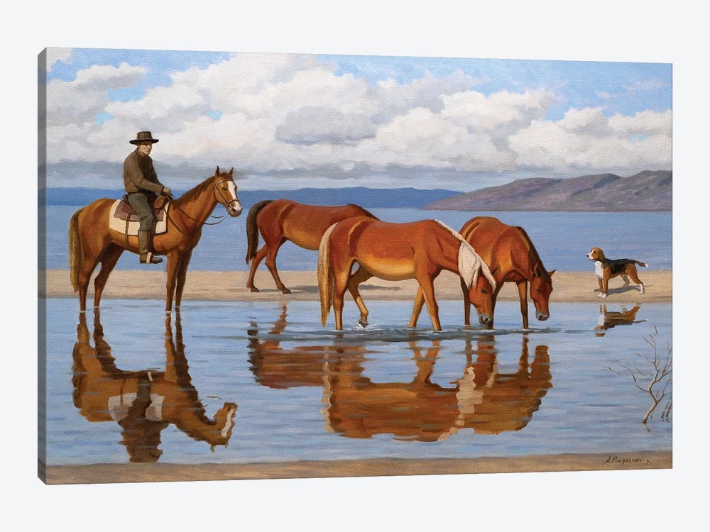 Watering Hole by Andrey Pingachev 1-piece Canvas Art Print